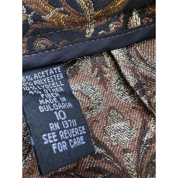 Identity By Lord & Taylor Brocade Pants Size 10 - Picture 3 of 7